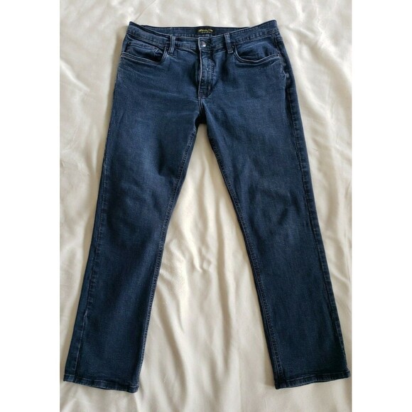Urban Star Jeans Mens 38x32 Dark Blue Stretch Denim Pants Straight - Picture 2 of 5